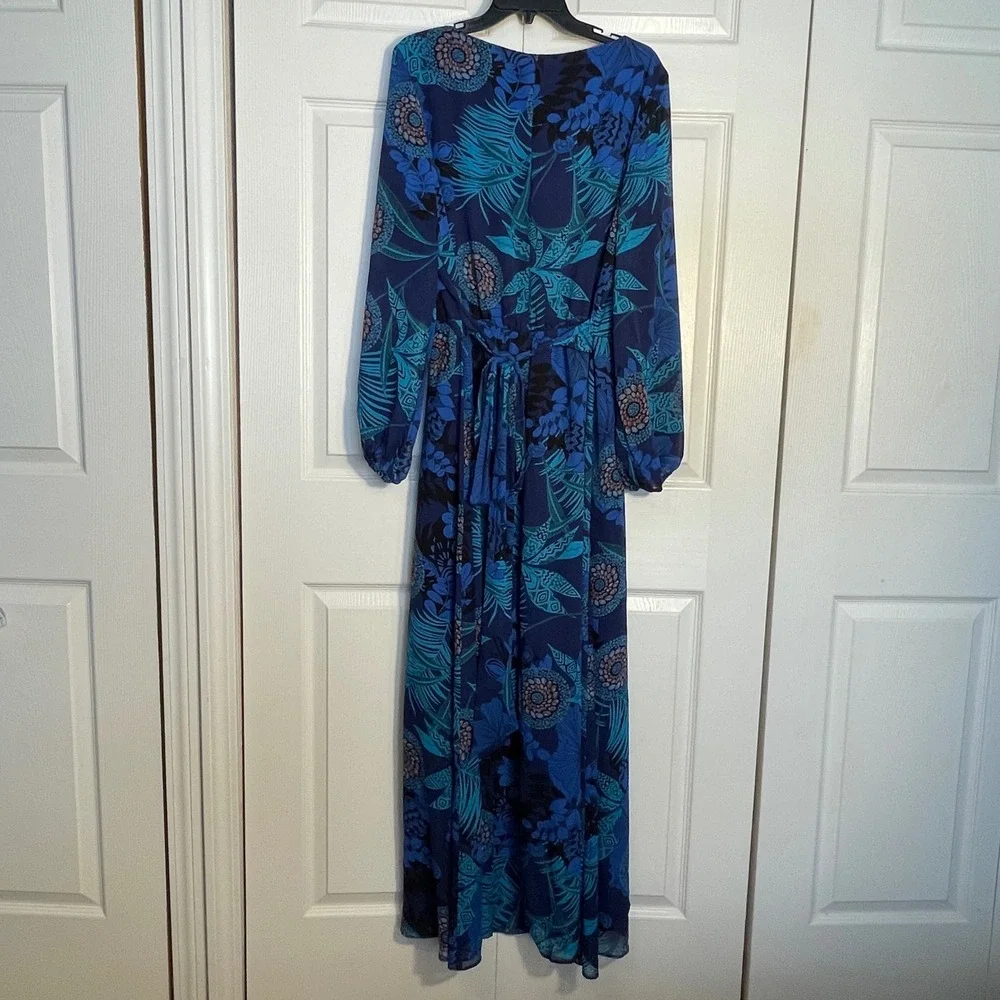 INC International Concepts Blue Floral Maxi Dress - Picture 5 of 14